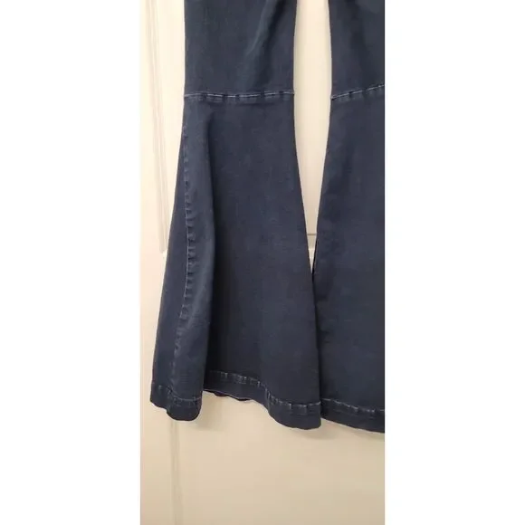 Free People Super Flare Bell Bottom Maddox Jeans 70s Boho Denim Pants Sz. 28 - Picture 11 of 12